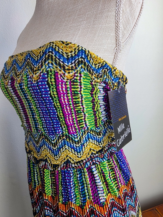 Vintage Y2K Mlle Gabrielle Strapless Maxi Boho Dress - Picture 5 of 6